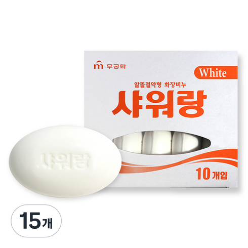 무궁화 샤워랑 화이트 화장비누, 130g, 150개입