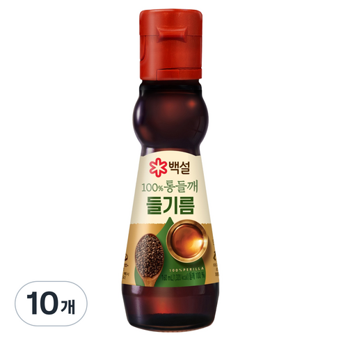 백설 100% 통들깨 들기름, 160ml, 10개