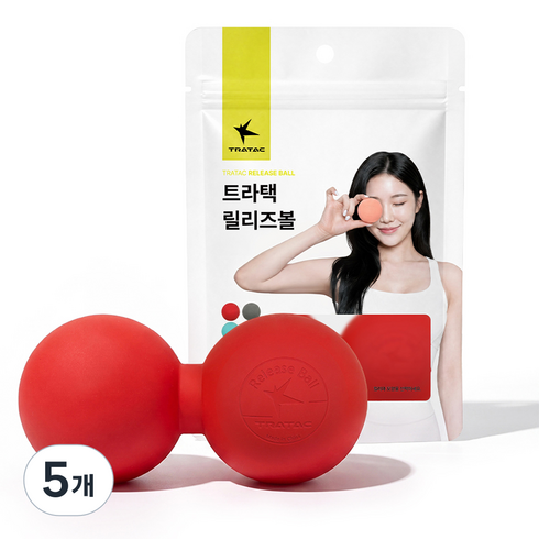트라택 릴리즈볼 피넛형 마사지볼, 레드, 5개