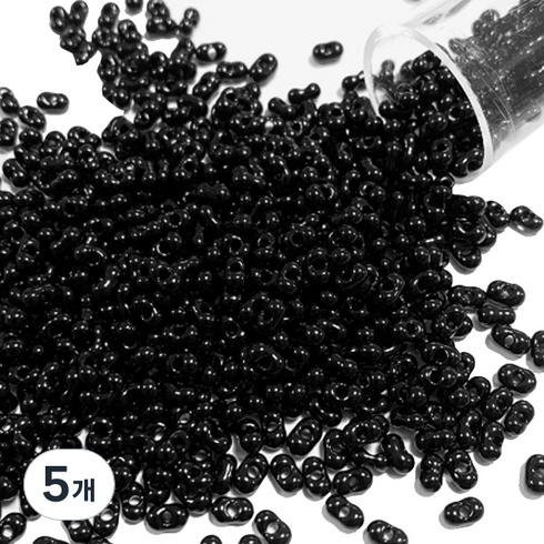 컬러 시드 비즈 공예 재료 땅콩 4mm 12g 370p, P-010, 5개