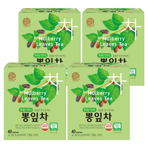 우리차 뽕잎차, 800mg, 40개입, 4개