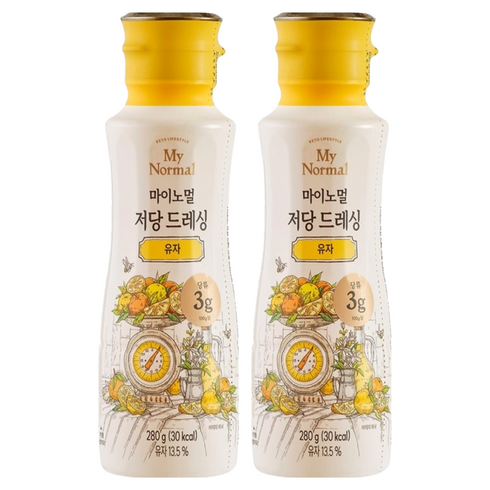 마이노멀 저당 드레싱 유자, 280g, 2개
