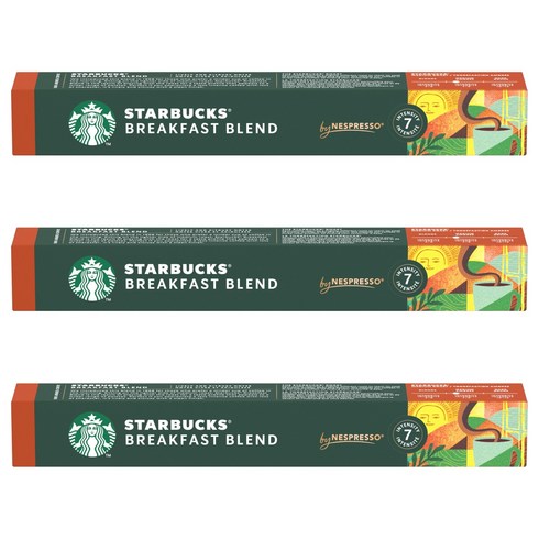 스타벅스 by 네스프레소 브렉퍼스트 블렌드 캡슐커피, 5.6g, 10개입, 3개