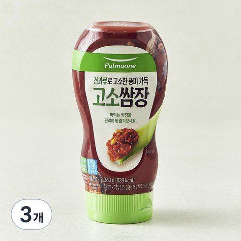 풀무원 튜브형 고소쌈장 (냉장), 360g, 3개