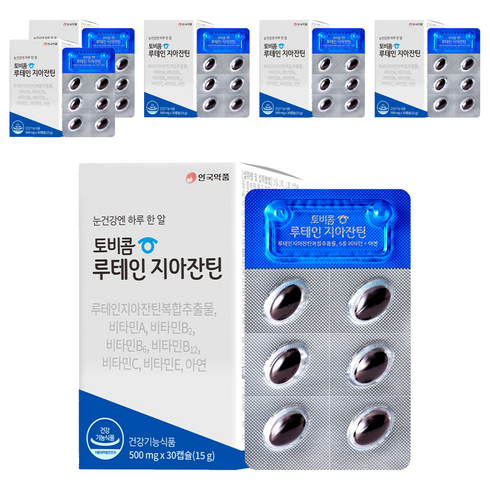 안국약품 토비콤 루테인 지아잔틴, 30정, 6개