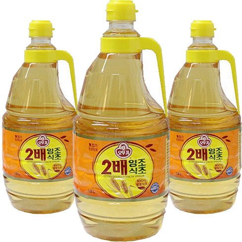 오뚜기 2배 양조식초, 1.8L, 3개