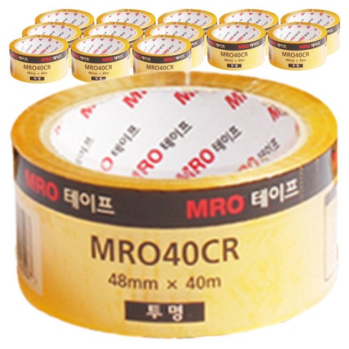 MRO 박스테이프 48mm x 40m, 투명, 14개