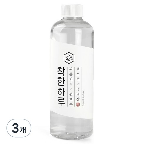 착한하루 피톤치드 편백수, 450ml, 3개