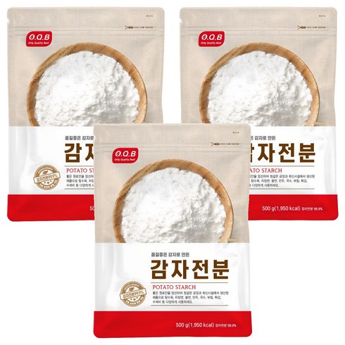 OQB 감자전분, 500g, 3개