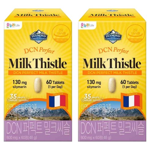 DCN 퍼펙트 밀크씨슬, 2개, 60정