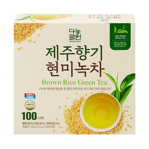 다농원 제주향기 현미녹차 티백, 1.5g, 100개입, 1개