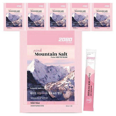 2080 퓨어가글마일드민트향 구강청결제 10ml, 500ml, 6개