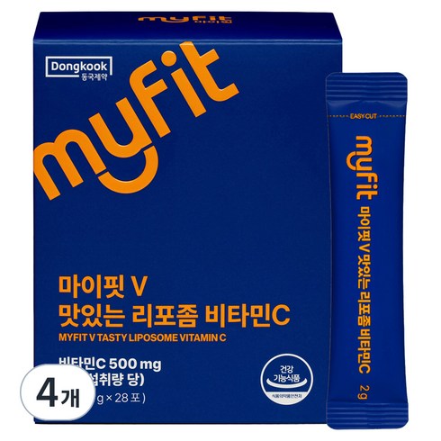 동국제약 마이핏V 맛있는 리포좀 비타민C 28p, 56g, 4개