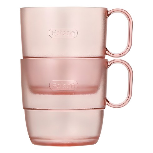 에디슨 유아용 에코젠 컵, 핑크, 2개, 240ml