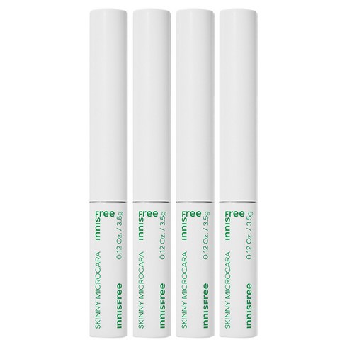 이니스프리 스키니 꼼꼼 마스카라 3.5g, 블랙, 4개