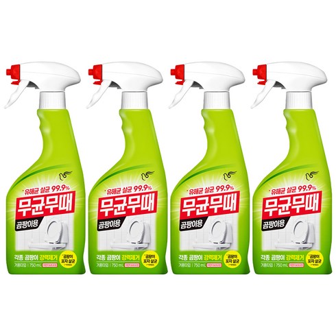 무균무때 곰팡이용 세정제, 750ml, 4개