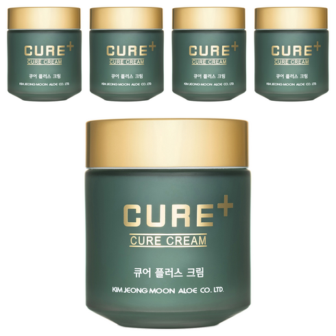 김정문알로에 큐어 플러스 크림, 80g, 5개
