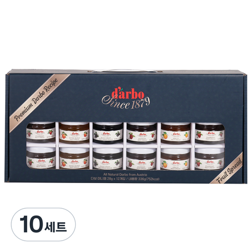 다보 미니 과일잼 12p 선물세트, 10세트, 336g