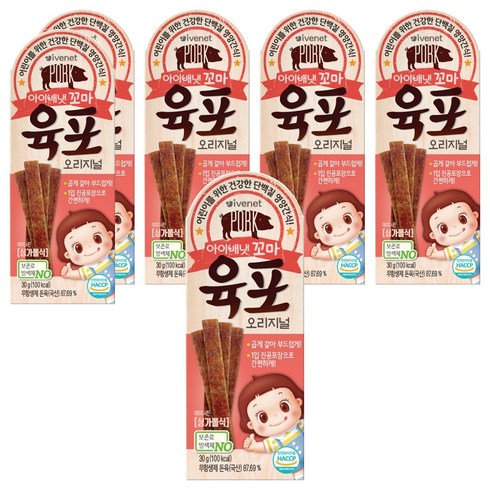 아이배냇 꼬마 육포, 오리지널맛, 30g, 6개
