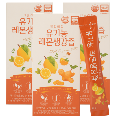데일리힐 유기농 레몬생강즙, 15g, 42개