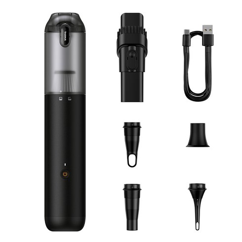 베이스어스 4in1 12000Pa 고흡입력 무선 차량용 진공청소기, A3lite, 블랙