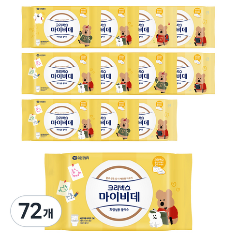 마이비데 키즈 화장실용 물티슈 캡형, 55g, 40매, 72개
