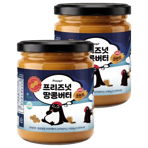 프리즈넛 피넛버터 크런치, 2개, 430g