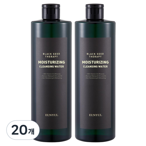 은율 블랙씨드 테라피 모이스춰라이징 클렌징워터, 500ml, 20개