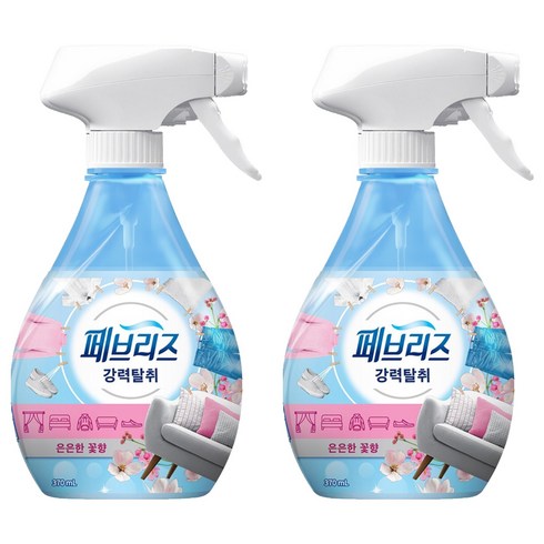 페브리즈 강력 섬유탈취제 은은한 꽃향 본품, 370ml, 2개