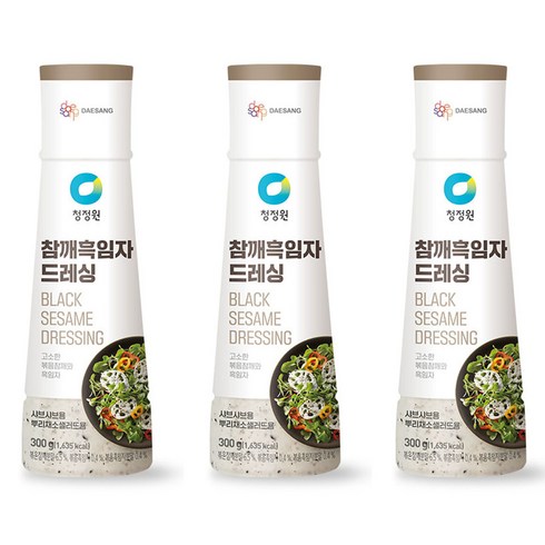 청정원 참깨흑임자 드레싱, 300g, 3개