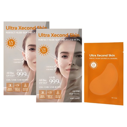 울트라세컨스킨 퍼펙트 누드 선패치 20p UPF 50+, 2개