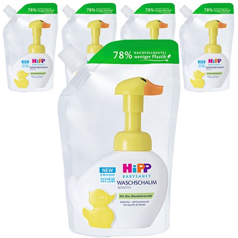 힙 베이비 워싱폼 리필팩, 250ml, 5개