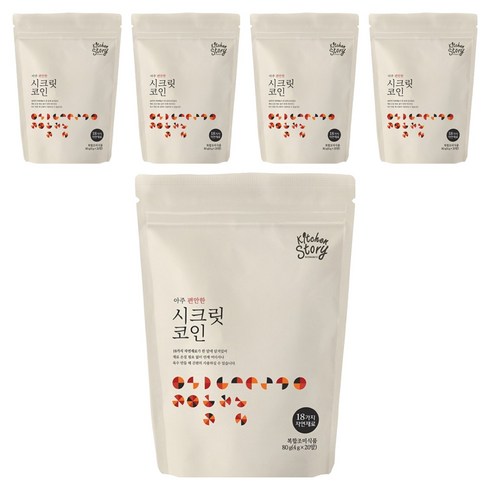 키친스토리 빅마마 이혜정의 시크릿코인 아주 편안한맛, 80g, 5개