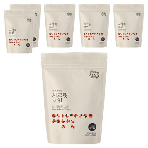 키친스토리 빅마마 이혜정의 시크릿코인 아주 편안한맛, 80g, 6개