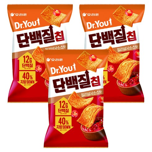 닥터유 단백질칩 칠리살사맛, 60g, 3개