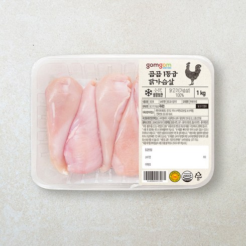 곰곰 1등급 닭가슴살 (냉장), 1kg, 1개