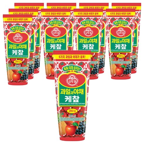 오뚜기 과일과 야채 케찹, 280g, 10개