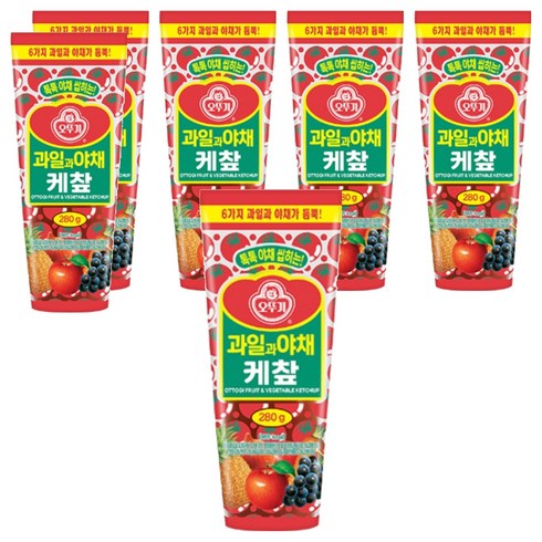 오뚜기 과일과 야채 케찹, 280g, 6개
