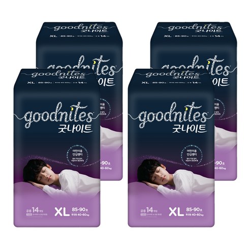 굿나이트 팬티형 기저귀 남여공용 40~60kg, 특대형(XL), 56매