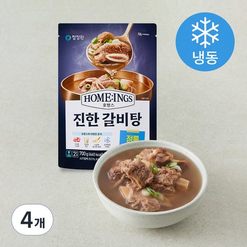 청정원 호밍스 갈비탕 2인분 (냉동), 700g, 4개