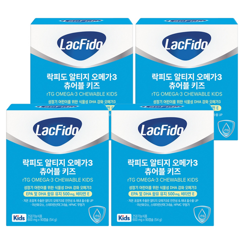 락피도 알티지 오메가3 츄어블 키즈, 90정, 4개