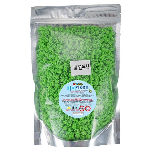 마이토이즈 마이 디폼블록 500g 리필팩, 연두색, 1개