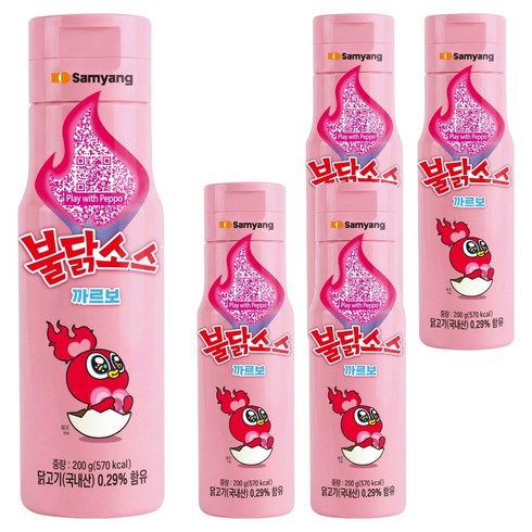 삼양 까르보불닭소스, 5개, 200g
