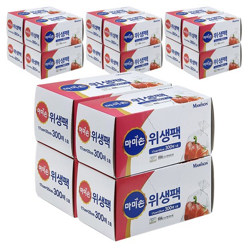 마미손 위생팩 5호 소 17 x 25 cm, 소(S), 300개, 16개