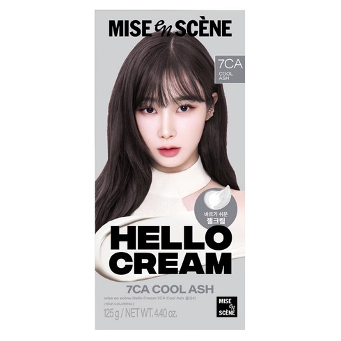 미쟝센 헬로 염색 크림, 쿨애쉬, 1개