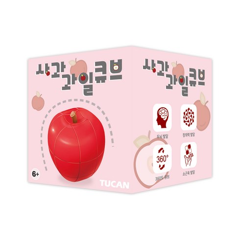 투칸 사과 과일 큐브, 혼합색상, 1개