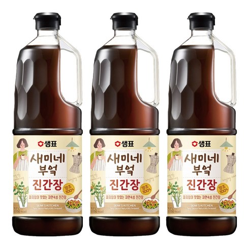 새미네부엌 진간장, 1.7L, 3개
