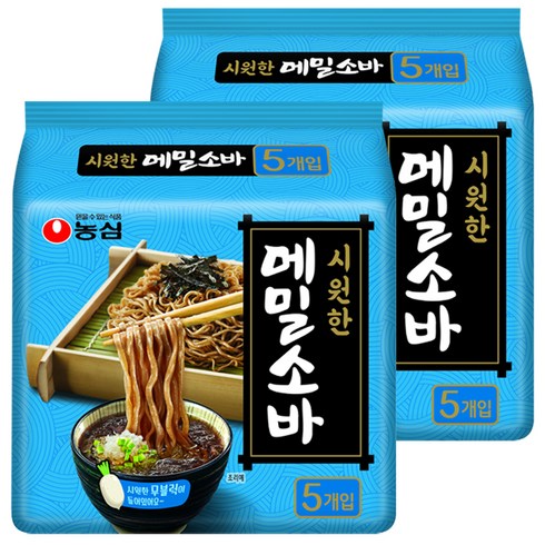 농심 메밀소바, 127g, 10개