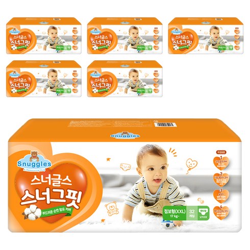스너글스 스너그핏 팬티형 기저귀 남여공용, 점보형(2XL), 192매