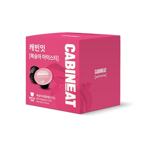 레츠프레소 캐빈잇 복숭아 아이스티 분말 캡슐, 25g, 16개입, 1개